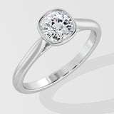 1 ct Cushion Bezel Diamond Ring