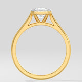 1 ct Cushion Bezel Diamond Ring