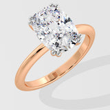 2 ct Elongated Cushion Diamond Ring