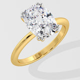 2 ct Elongated Cushion Diamond Ring