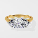 2 ct East-West Marquise Diamond Ring