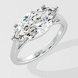 2 ct East-West Marquise Diamond Ring