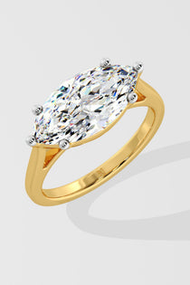 2 ct East-West Marquise Diamond Ring - House of Quadri
