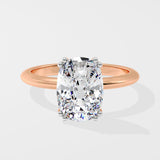 2 ct Elongated Cushion Diamond Ring