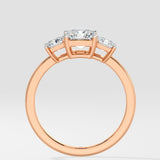 4 ct Radiant Trio Ring