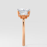 4 ct Radiant Trio Ring