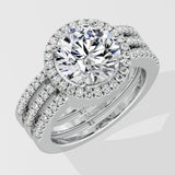 2 ct Aurora Triple Row Diamond Ring