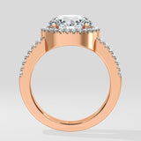 2 ct Aurora Triple Row Diamond Ring