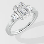 2.5 Ct Trinity Emerald Ring - House of Quadri