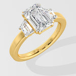 2.5 Ct Trinity Emerald Ring - House of Quadri