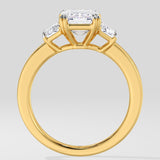 2.5 Ct Trinity Emerald Ring
