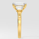 2.5 Ct Trinity Emerald Ring
