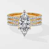 2 Ct Marquise Triad Diamond Ring