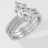 2 Ct Marquise Triad Diamond Ring