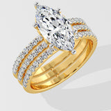 2 Ct Marquise Triad Diamond Ring