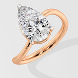3 ct Pear Ivy Ring