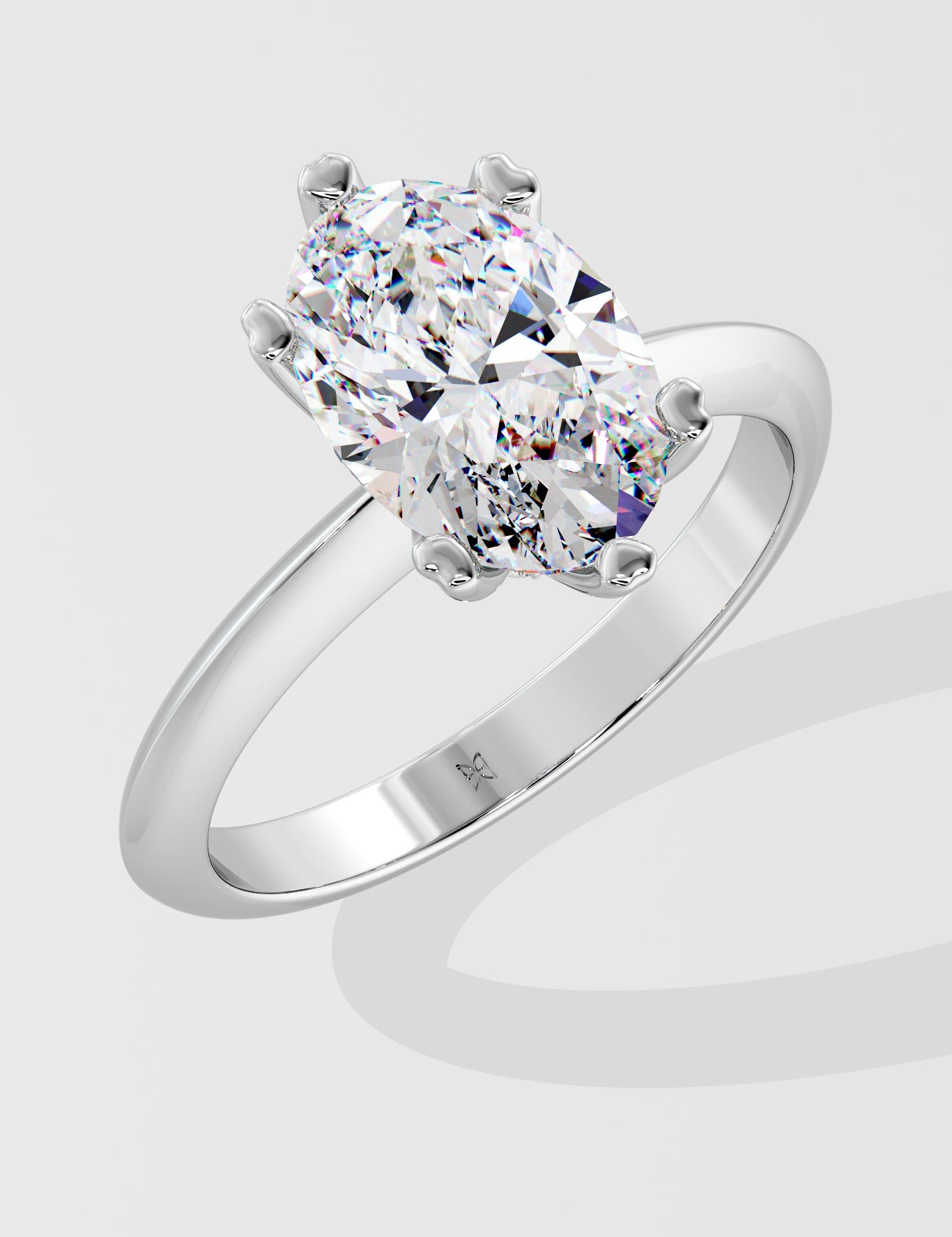 2.5 Ct Oval Ela Ring