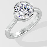 1 ct Bezel Solitaire Diamond Ring