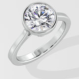 2.5 ct Bezel Solitaire Diamond Ring
