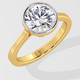 2.5 ct Bezel Solitaire Diamond Ring