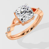 2.5 ct Cushion Contour Ring