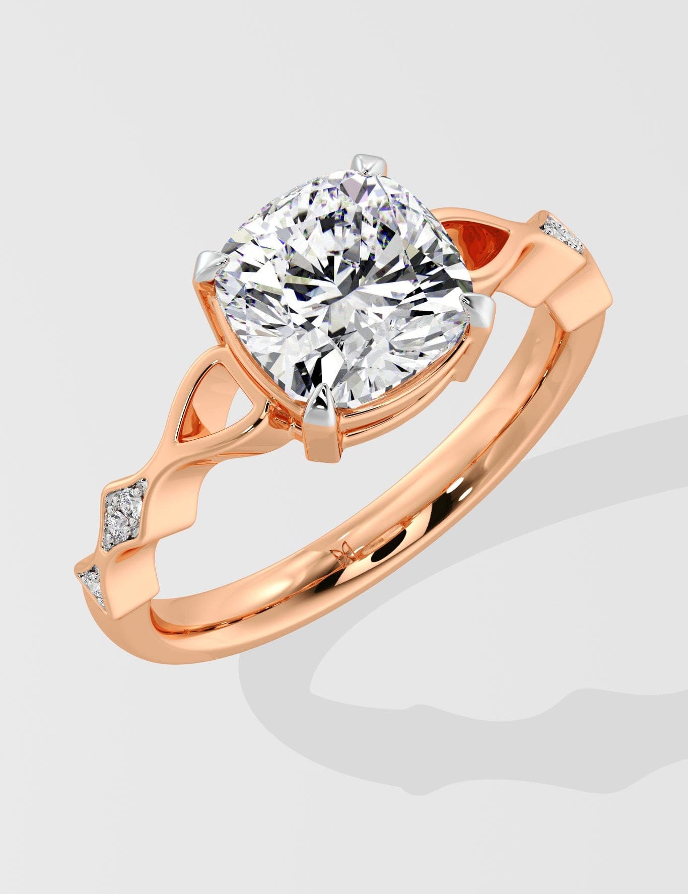2.5 ct Cushion Contour Ring - House Of Quadri