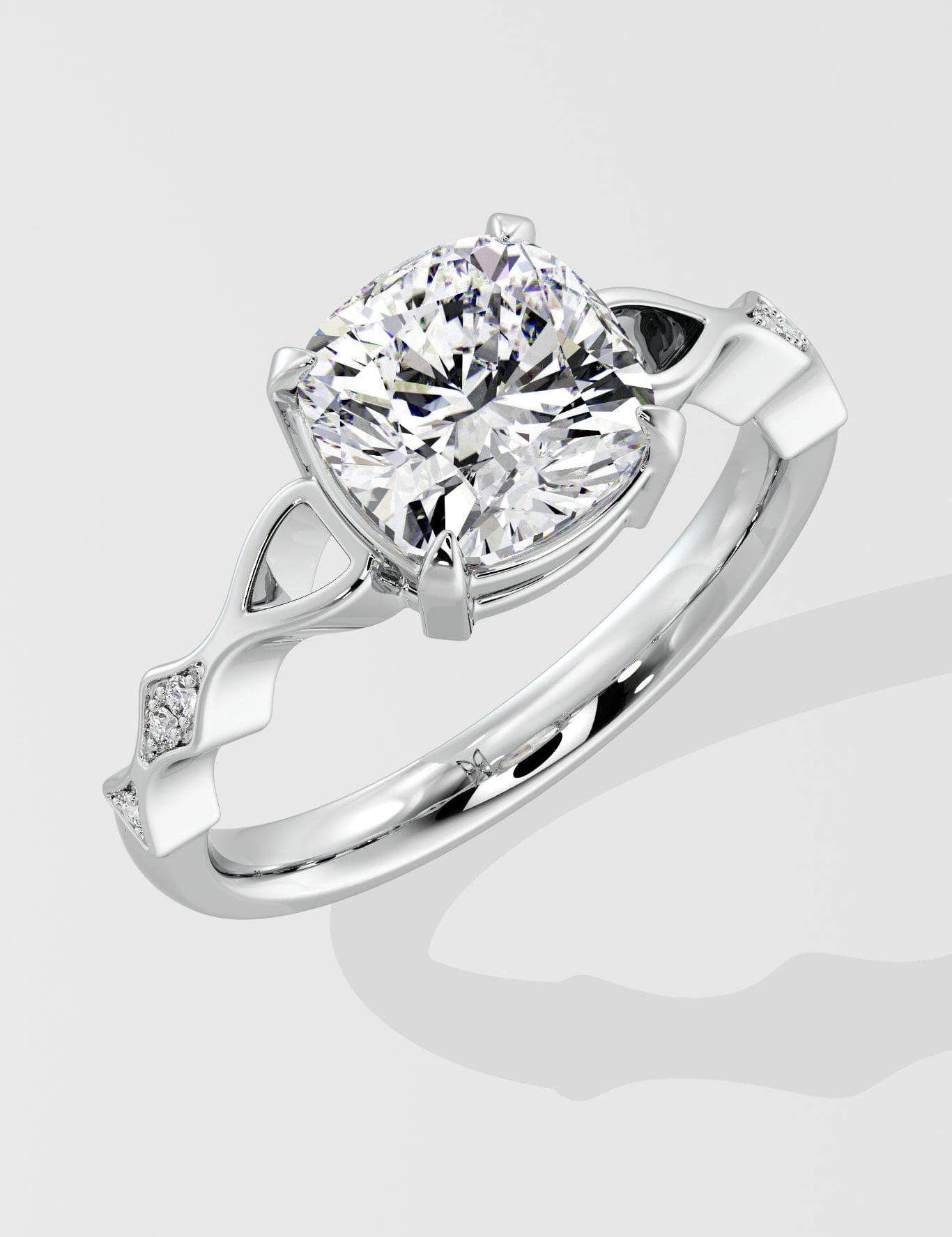2.5 ct Cushion Contour Ring - House Of Quadri