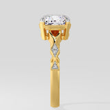 2.5 ct Cushion Contour Ring