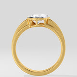 2 Ct Angular Pear Bezel Ring