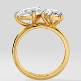 Pear and Round Toi-et-Moi Ring
