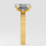 2 Ct Cushion Fluted Ring