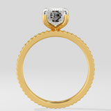 2 Ct Cushion Fluted Ring
