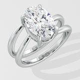 3 ct Oval Twilight Diamond Ring