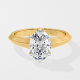 1.5 Ct Oval Ridge Ring
