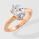 1.5 Ct Oval Ridge Ring