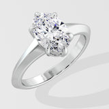 1.5 Ct Oval Ridge Ring