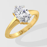 1.5 Ct Oval Ridge Ring