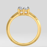 1.5 Ct Oval Ridge Ring