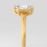 1.5 Ct Oval Ridge Ring