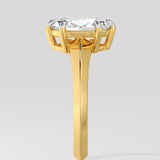1.5 Ct Oval Ridge Ring