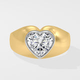 1.5 Ct Flame Heart Diamond Ring