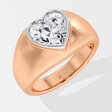 1.5 Ct Flame Heart Diamond Ring