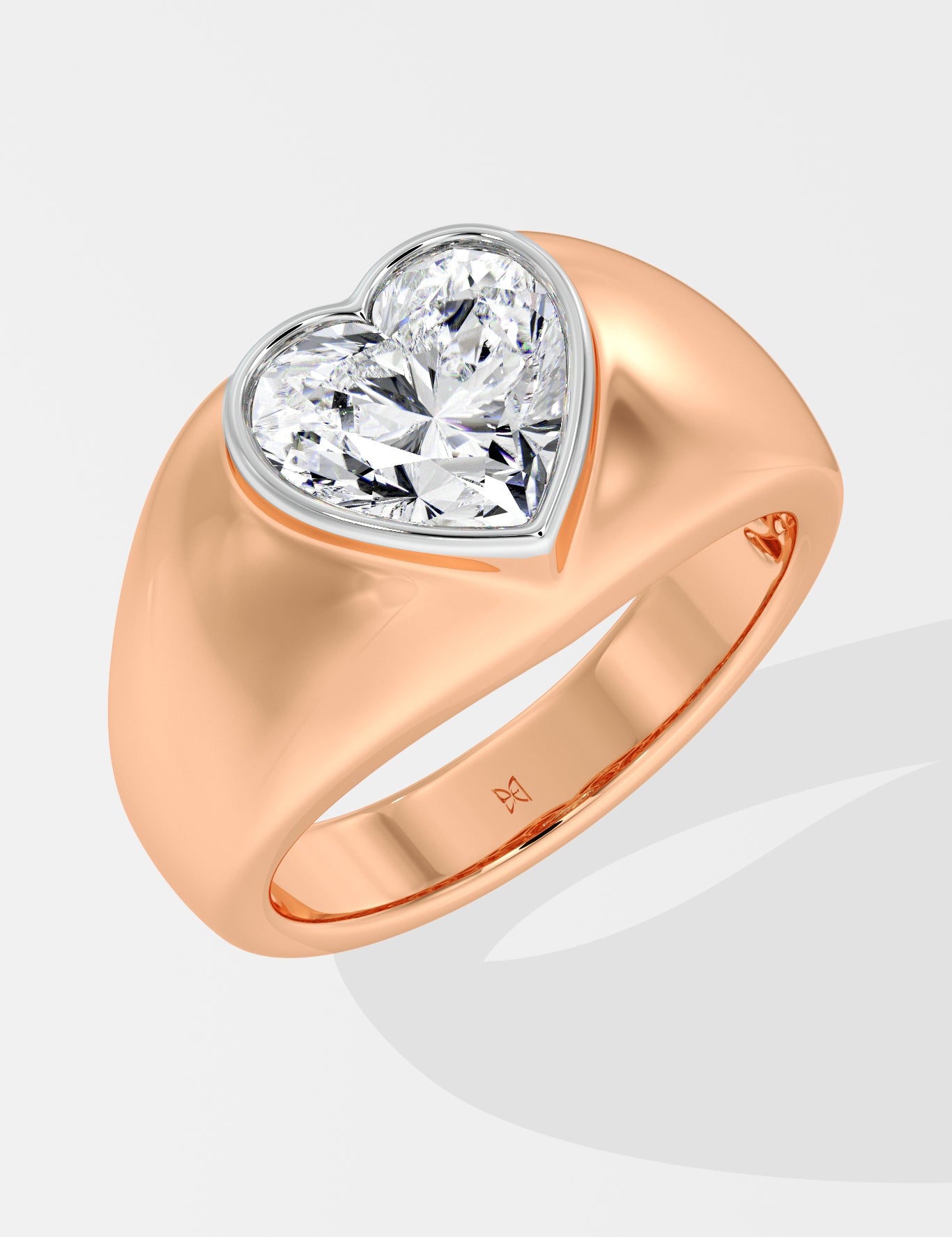 1.5 Ct Flame Heart Diamond Ring