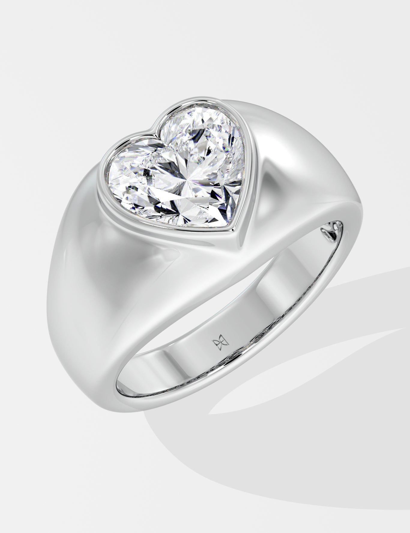 1.5 Ct Flame Heart Diamond Ring