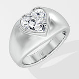 1.5 Ct Flame Heart Diamond Ring