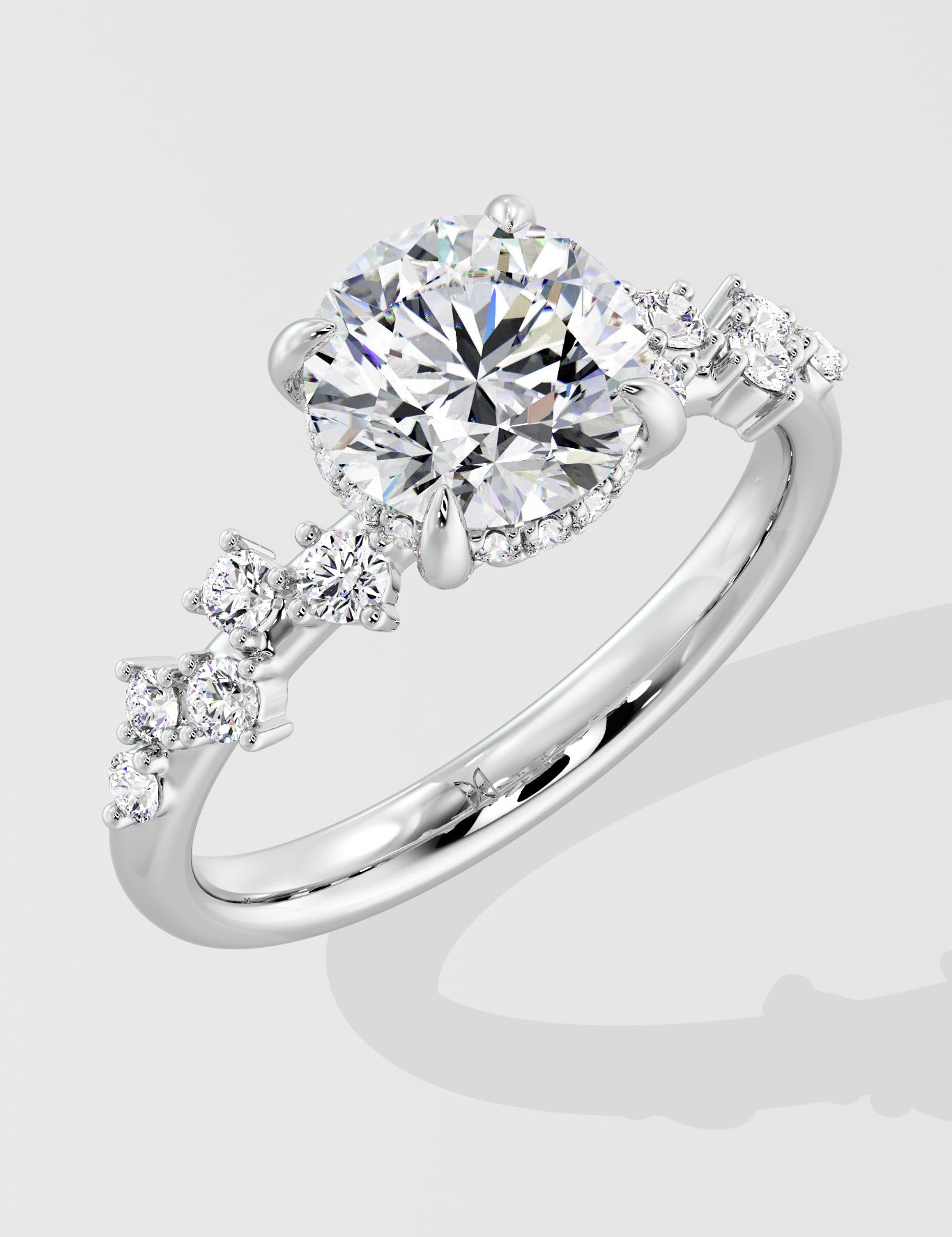 1.5 Ct Scatter Solitaire Ring