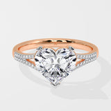 2 Ct Heart Split Shank Diamond Ring