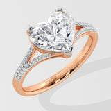 2 Ct Heart Split Shank Diamond Ring