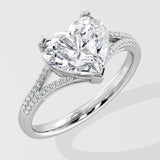 2 Ct Heart Split Shank Diamond Ring