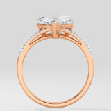 2 Ct Heart Split Shank Diamond Ring